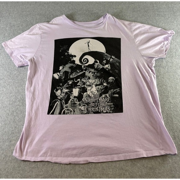 Disney Tops - Disney Nightmare Before Christmas T Shirt XL Purple Jack Skellington Graphic Tee